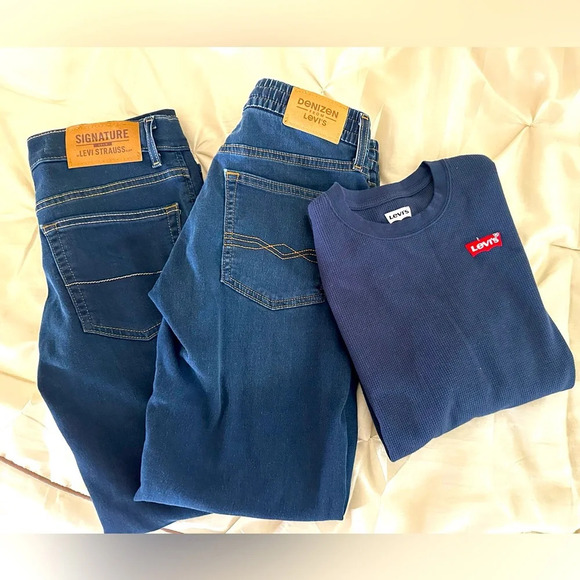 Levi's Other - NWOT-Levi’s Boys Lot-Two Pairs of Jeans Boys 12 & Boys 14-16 Long Sleeve Top‎